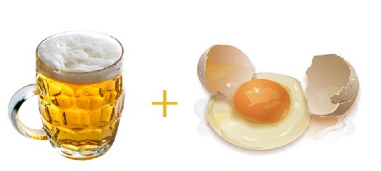 Cách trị gàu bằng bia và trứng gà